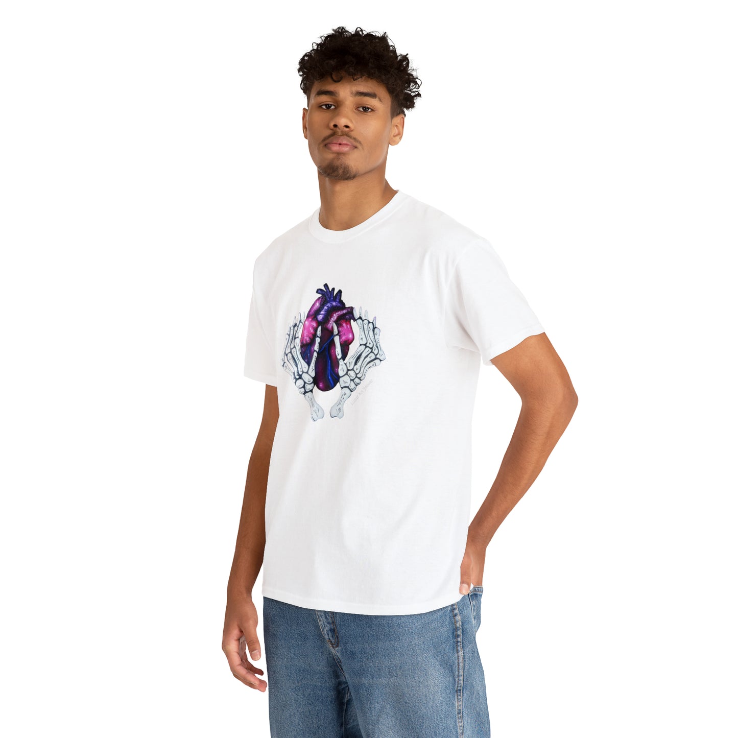 Skelly Hands Holding Heart Tee