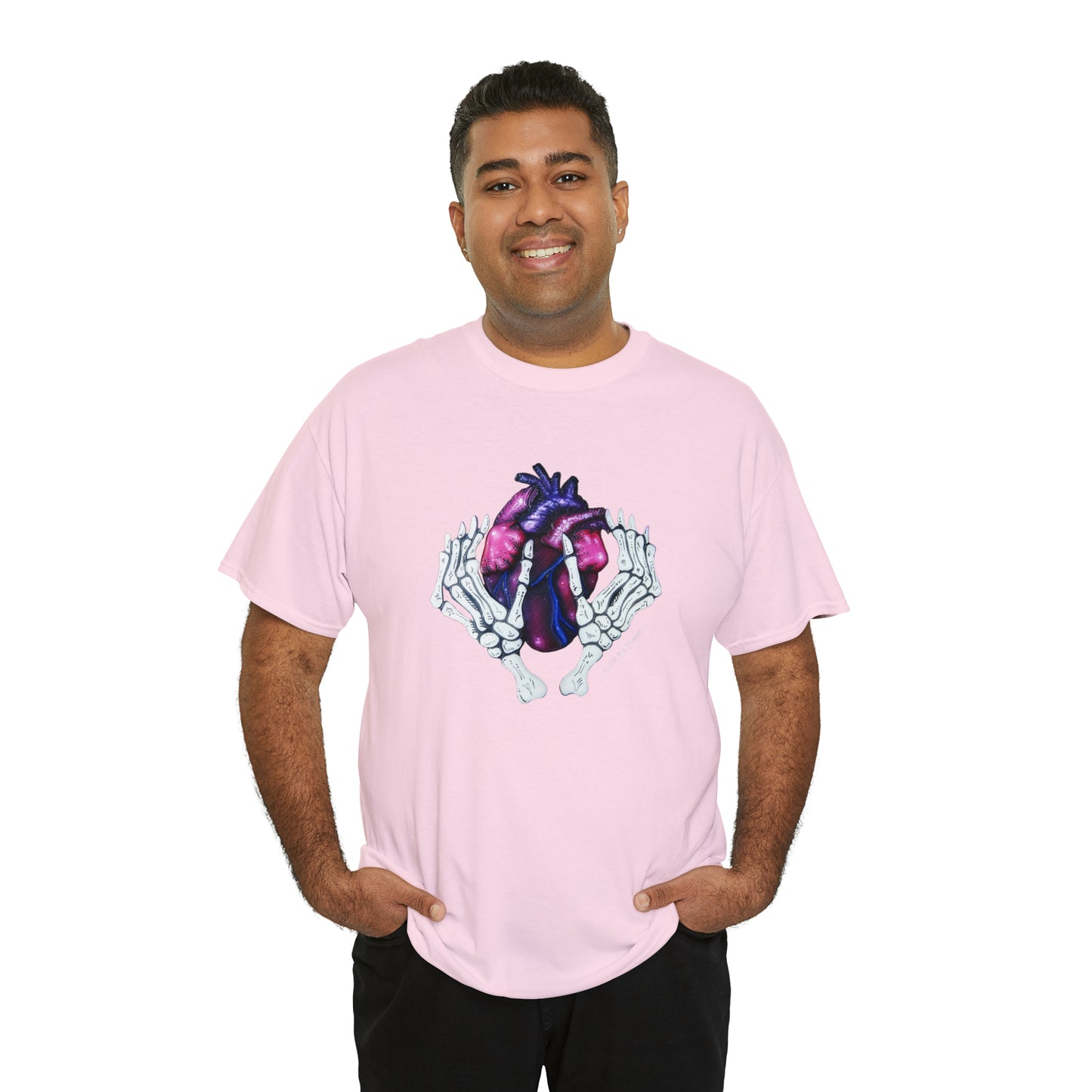 Skelly Hands Holding Heart Tee