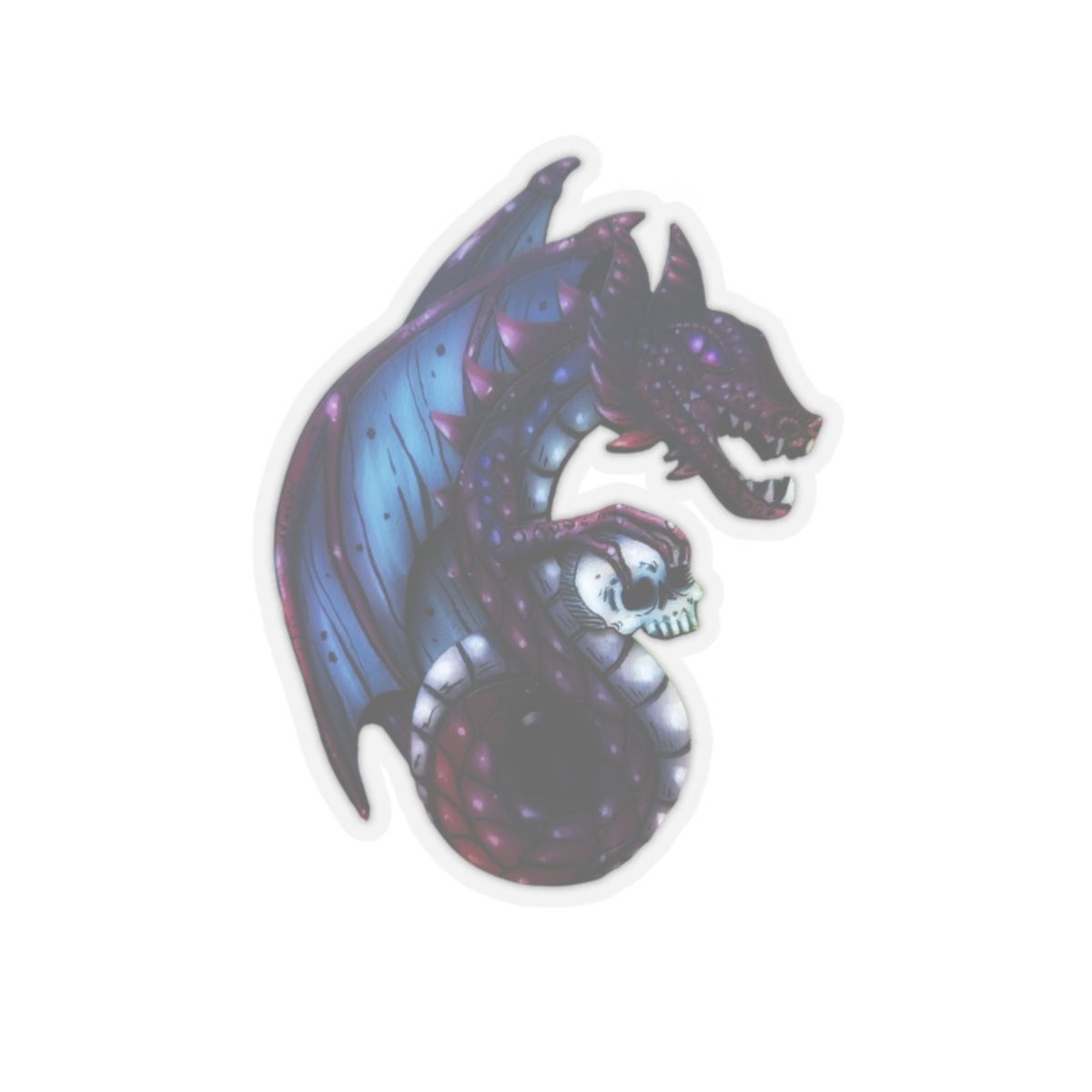 Dragon with Skull Sticker