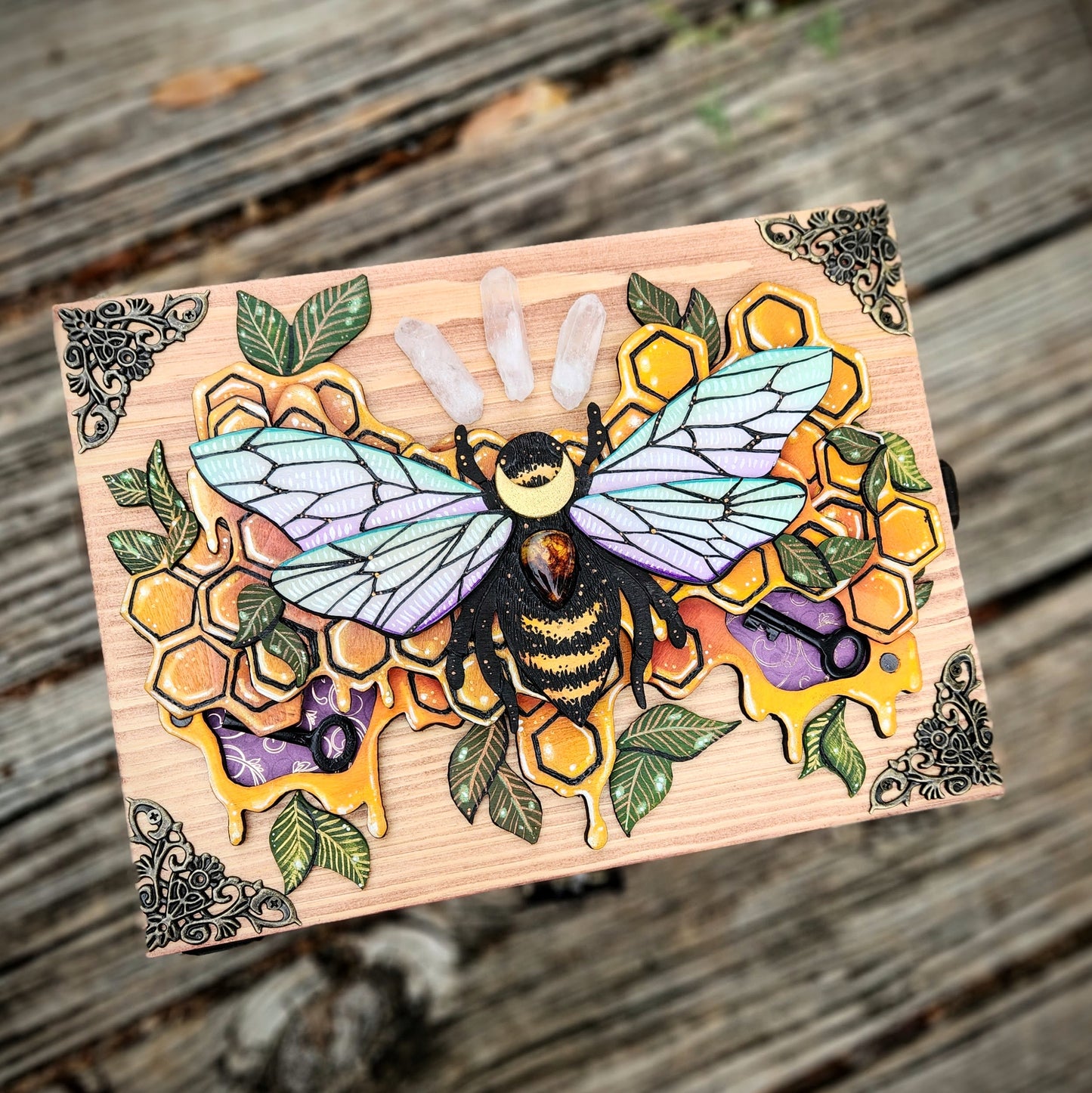 Bee Hidden Key Box Made to Order