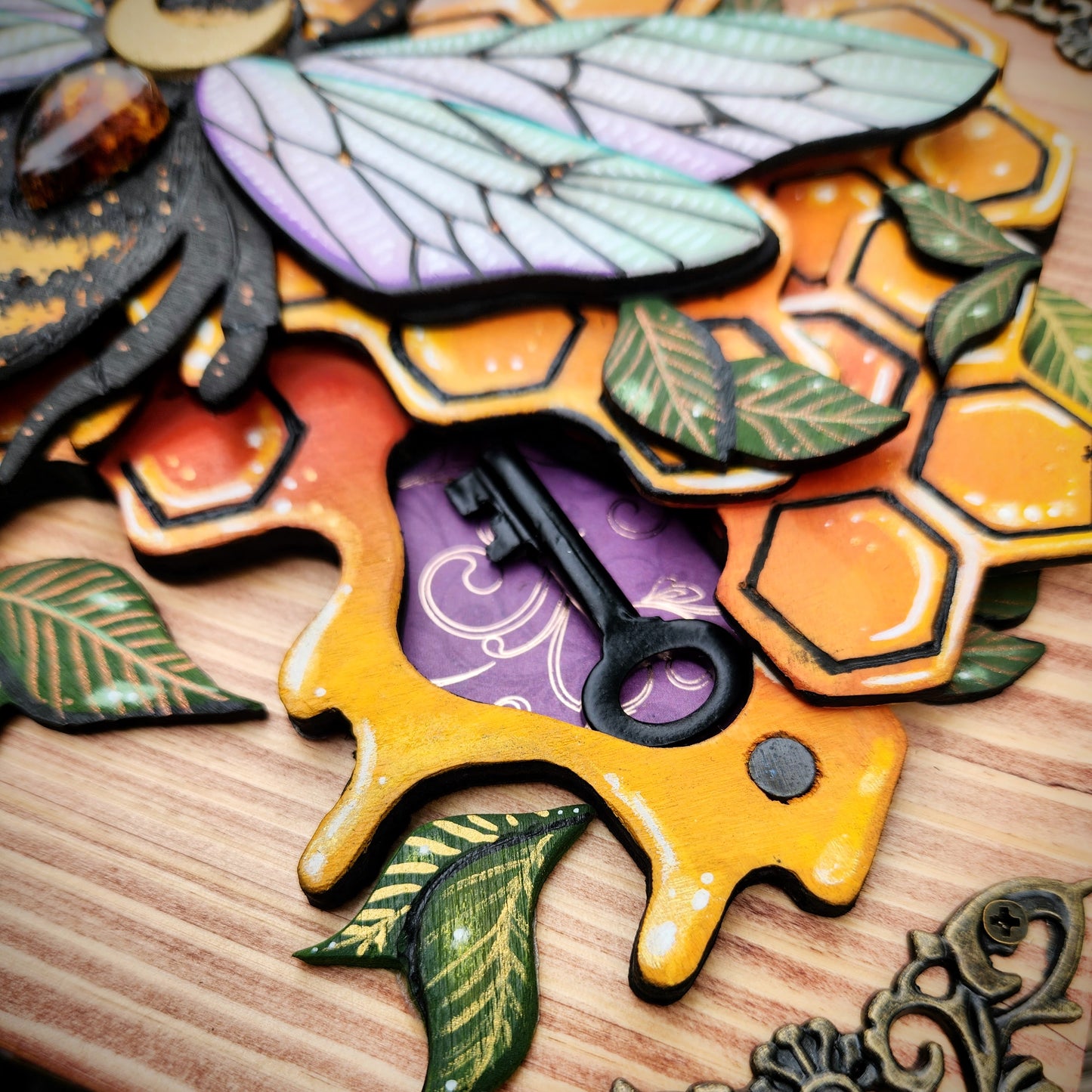 Bee Hidden Key Box Made to Order