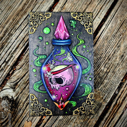 Poison Skull Bottle Hidden Key Box