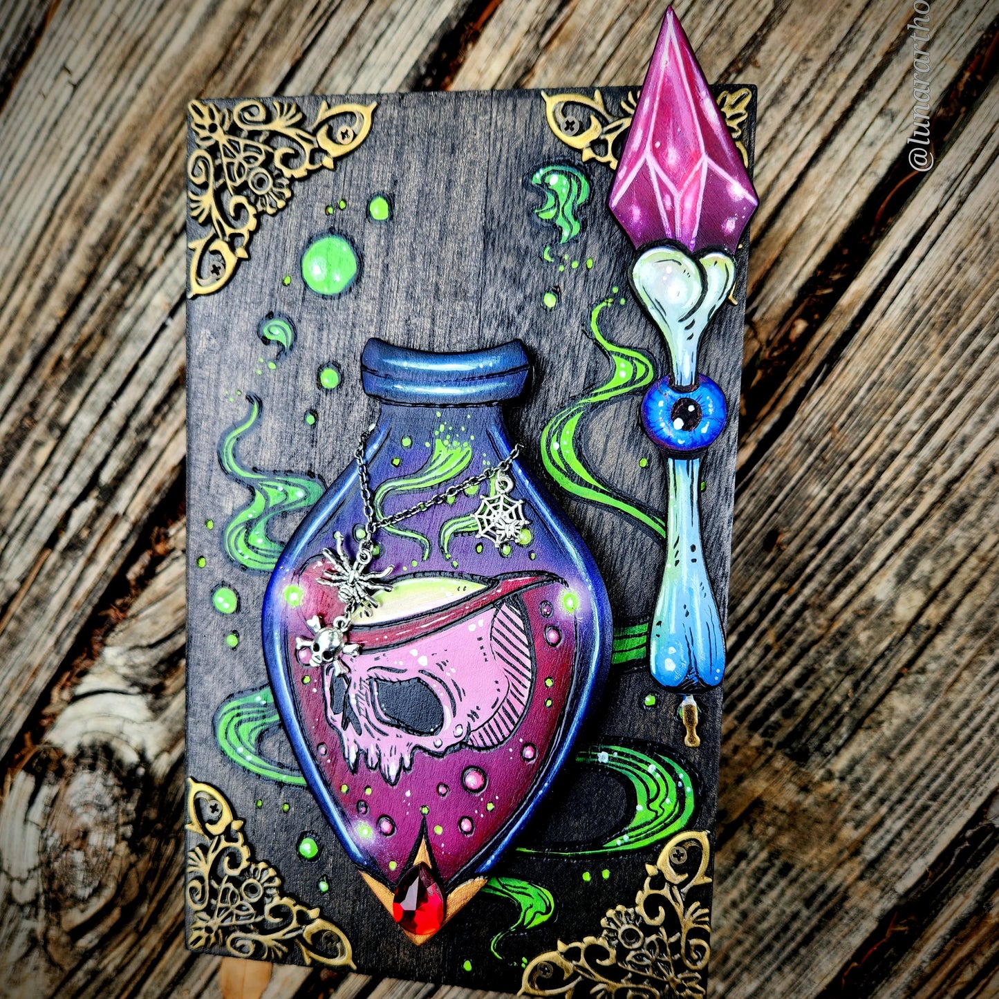 Poison Skull Bottle Hidden Key Box