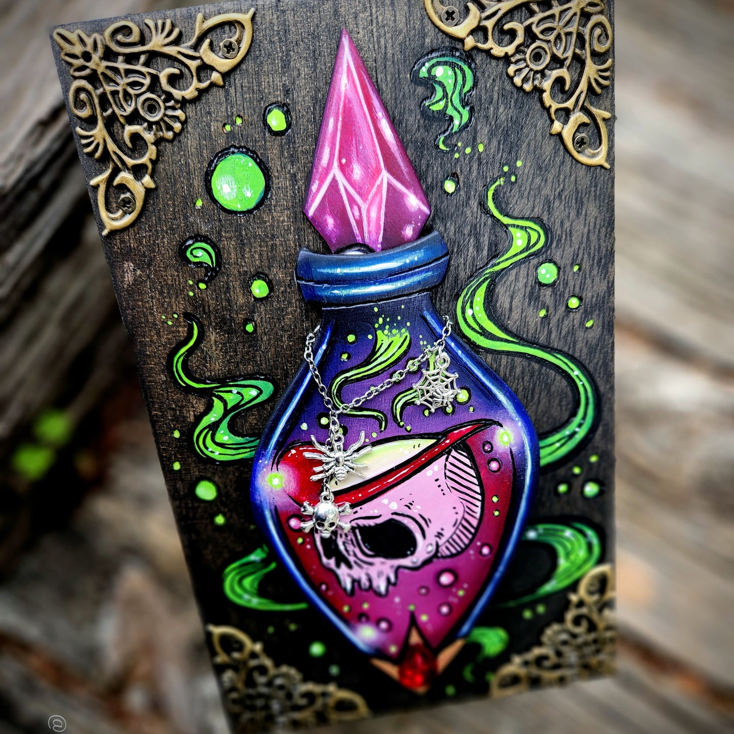 Poison Skull Bottle Hidden Key Box