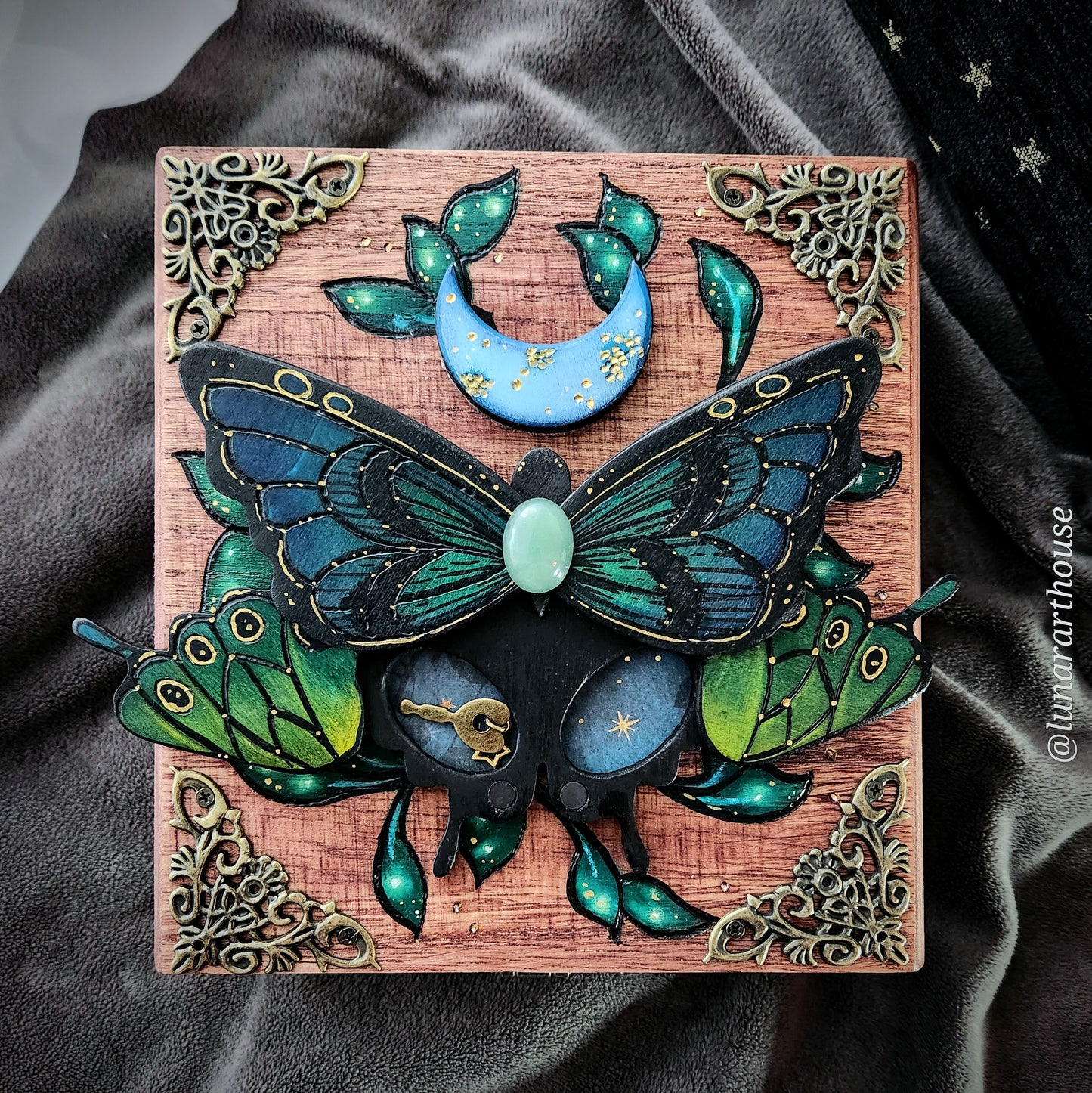 Leafy Butterfly Hidden Key Box