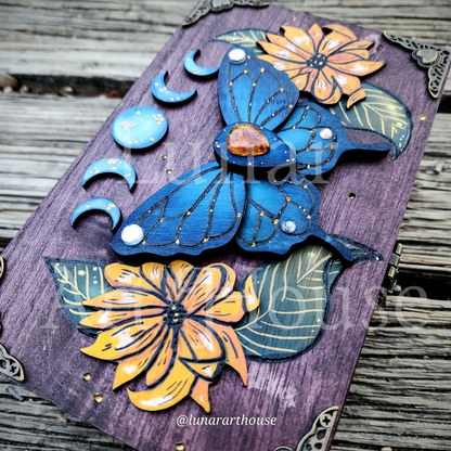Sunflower Butterfly Hidden Key Box MADE TO ORDER