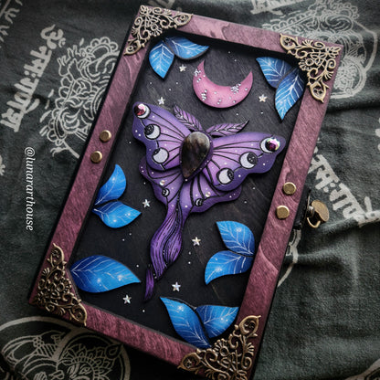 Dark Luna Moth Hidden Key Journal