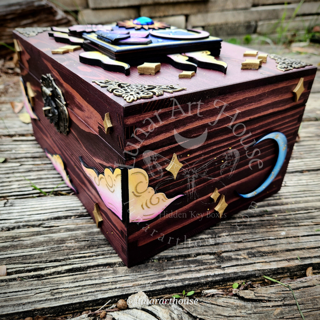 Sun and Moon Tarot Hidden Key Box