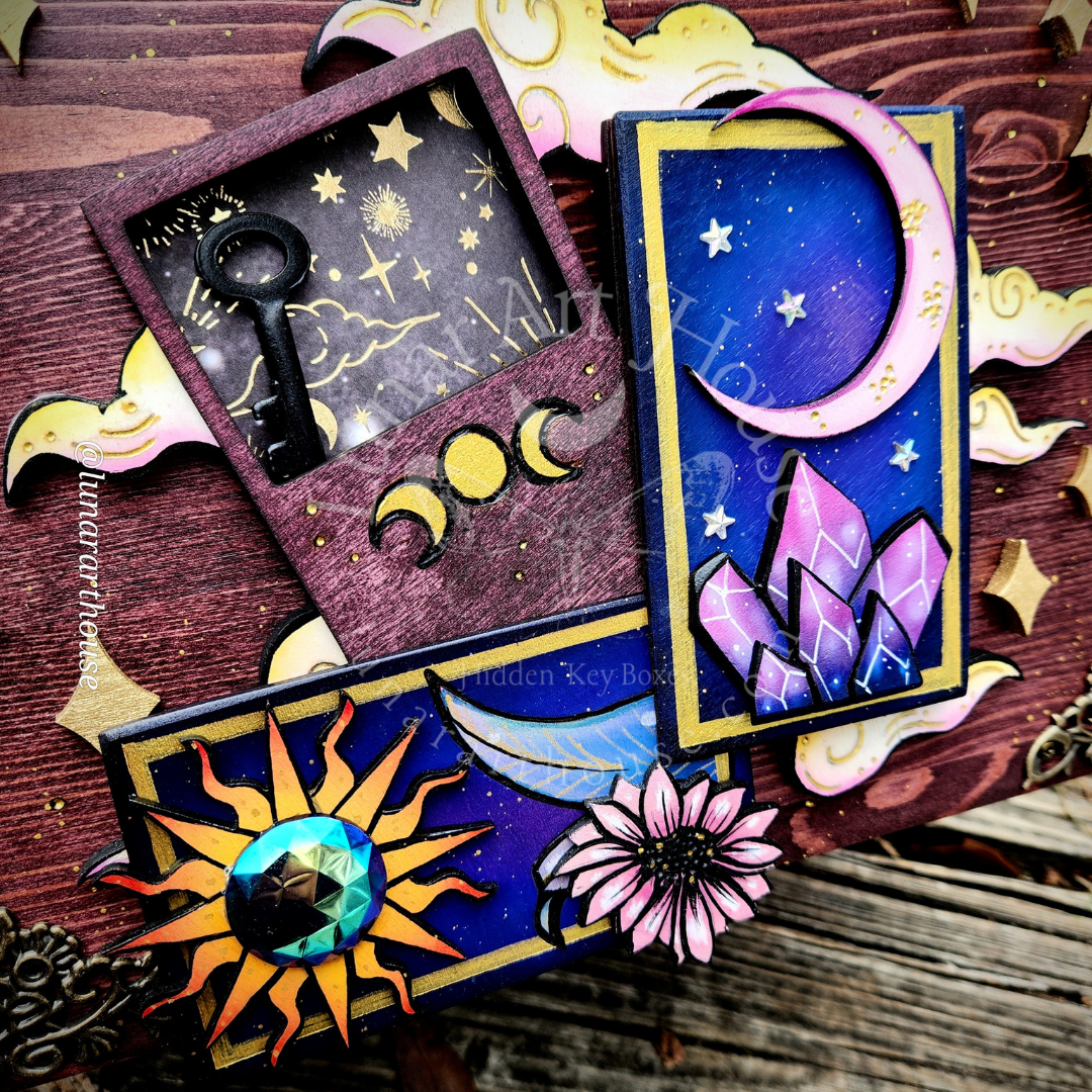 Sun and Moon Tarot Hidden Key Box