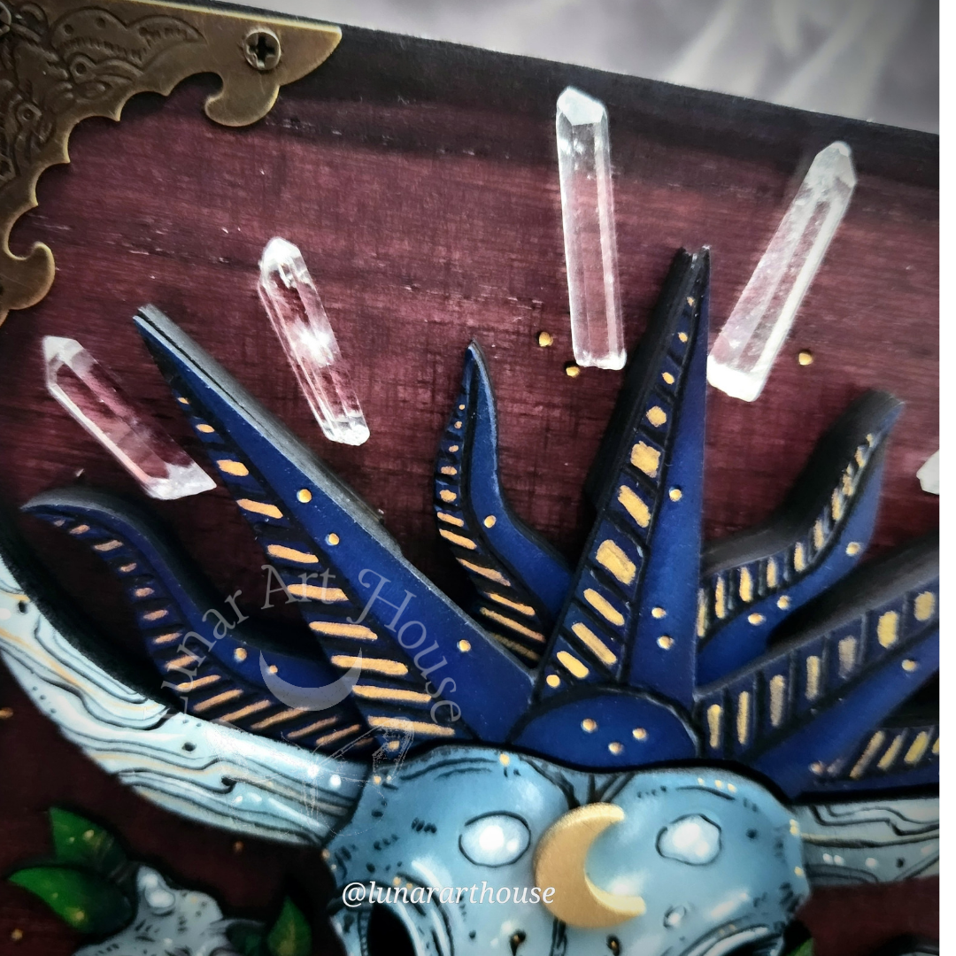 Cow Skull Hidden Key Box