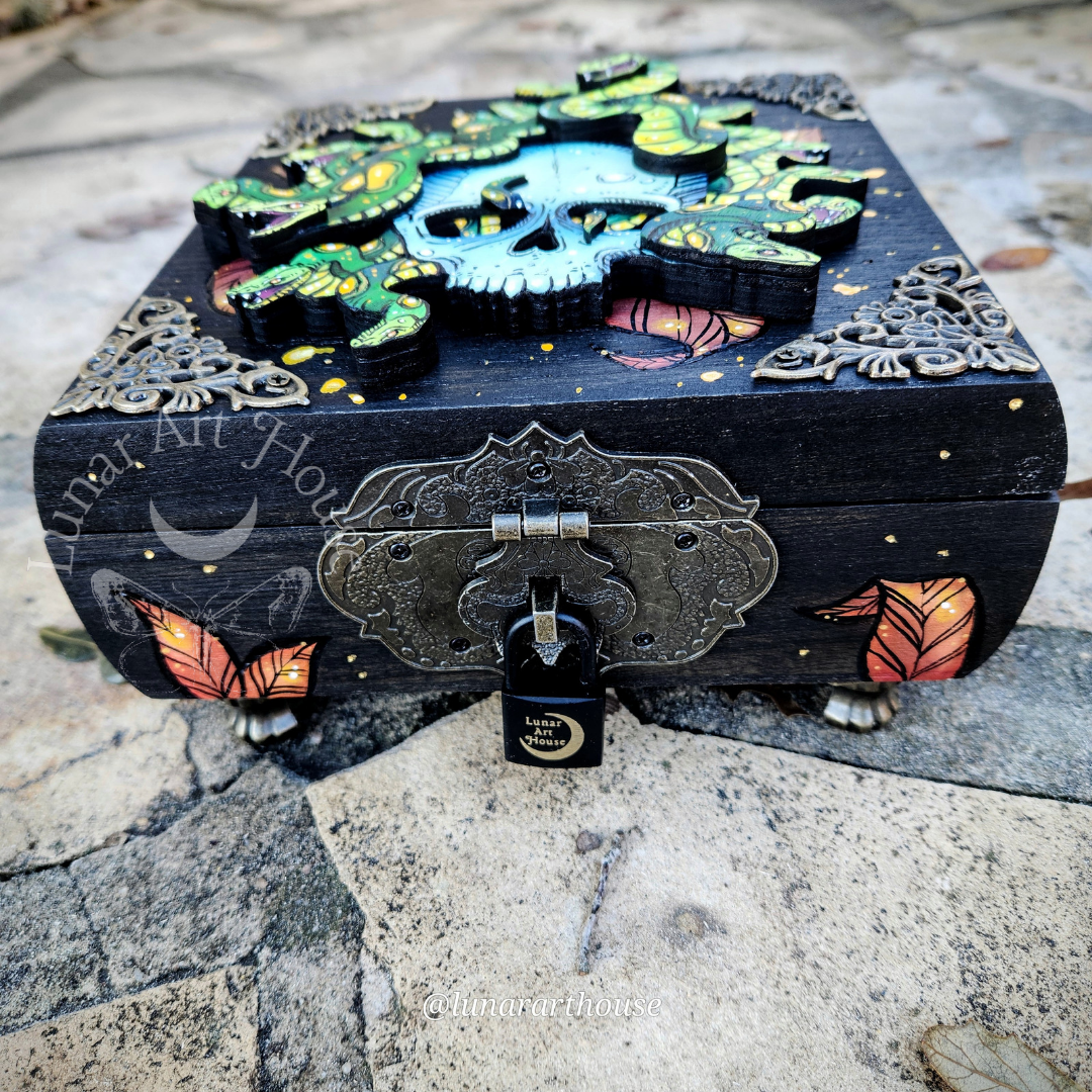 Medusa Skull Hidden Key Box