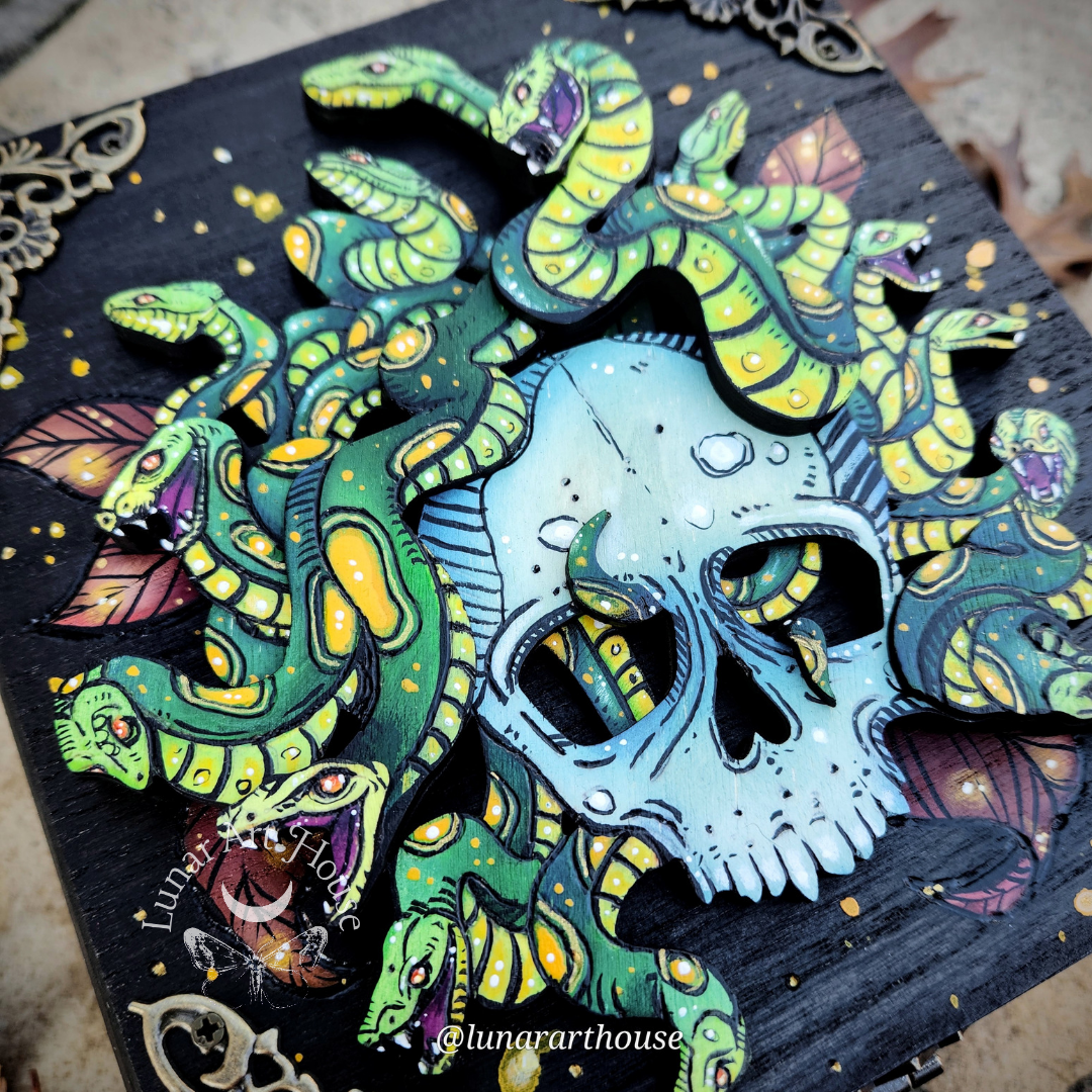 Medusa Skull Hidden Key Box