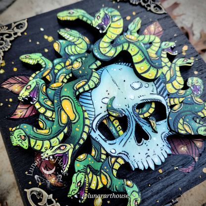 Medusa Skull Hidden Key Box