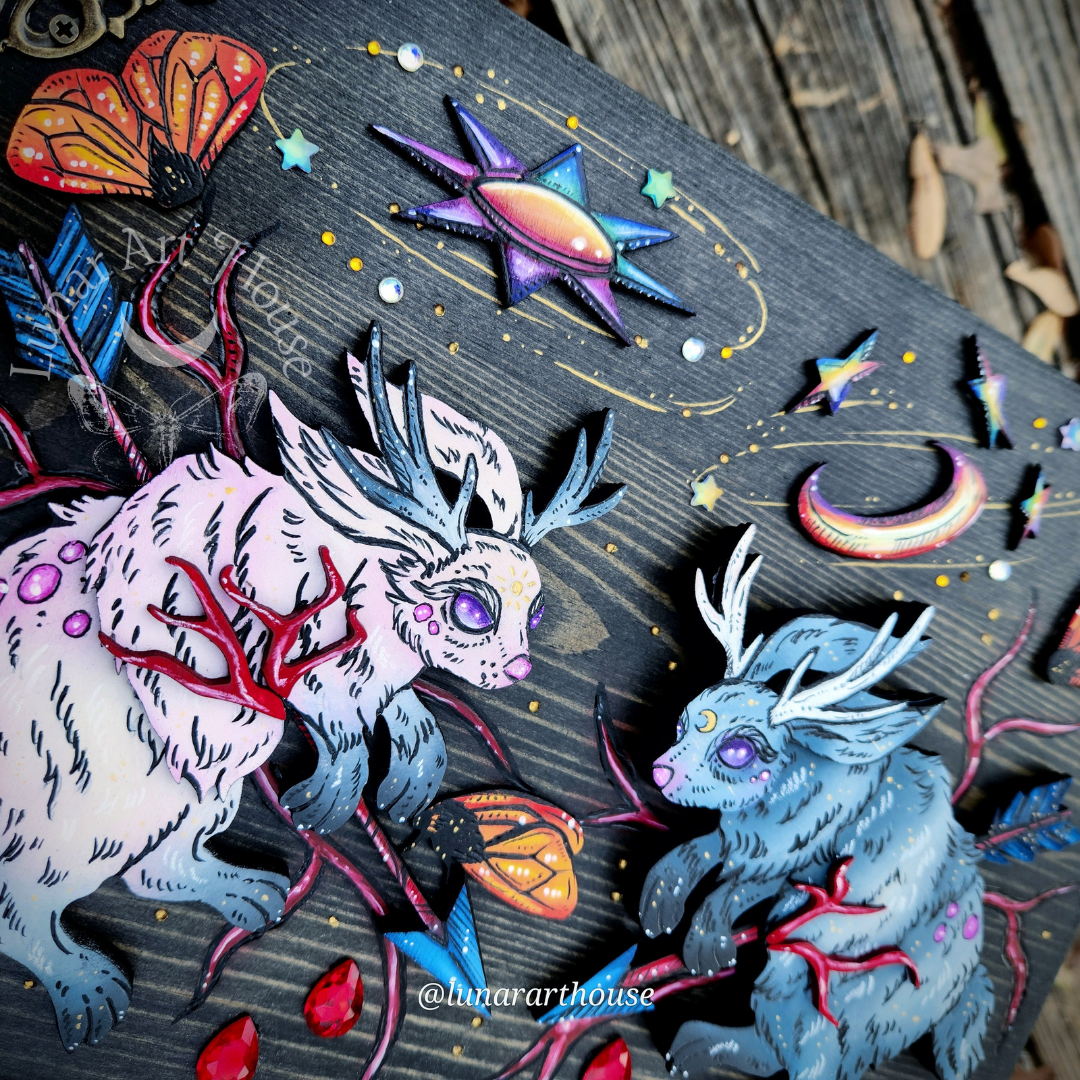 Twin Jackalope Hidden Key Box