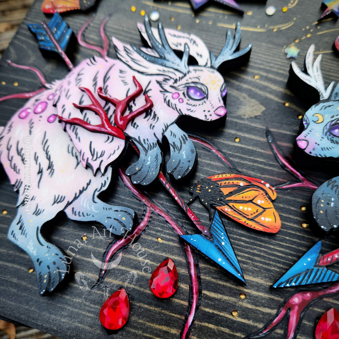 Twin Jackalope Hidden Key Box