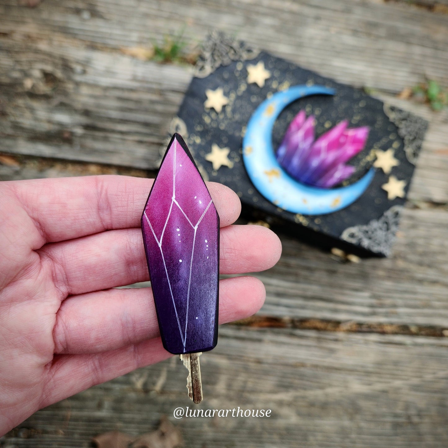 Crystal Moon Hidden Key Box