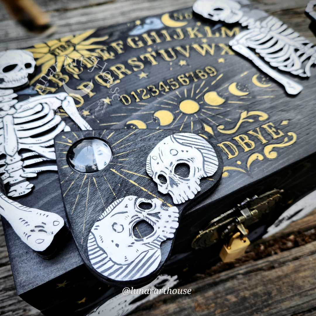Skeleton Ouija Hidden Key Box Large Made to Order