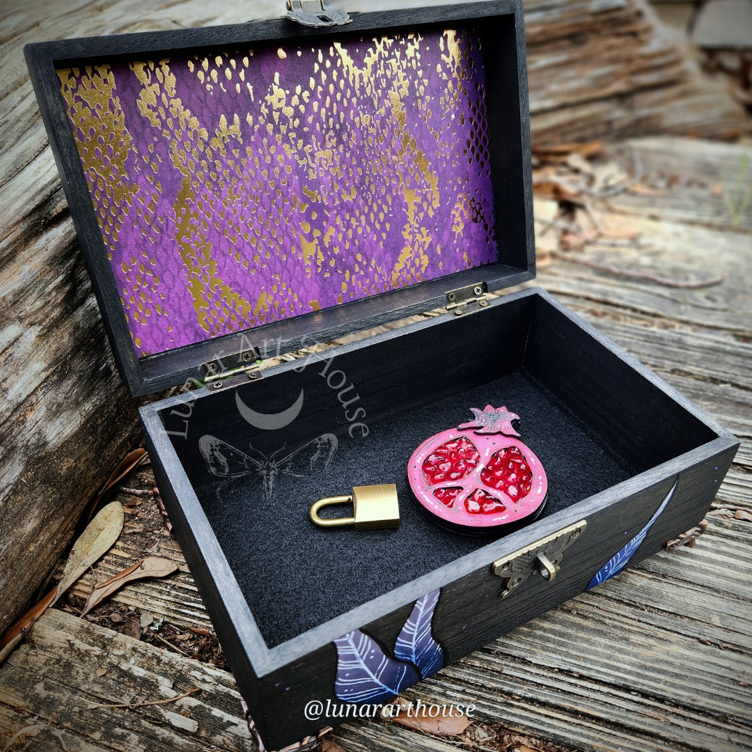 Snake and Pomegranate Hidden Key Box