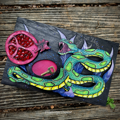 Snake and Pomegranate Hidden Key Box