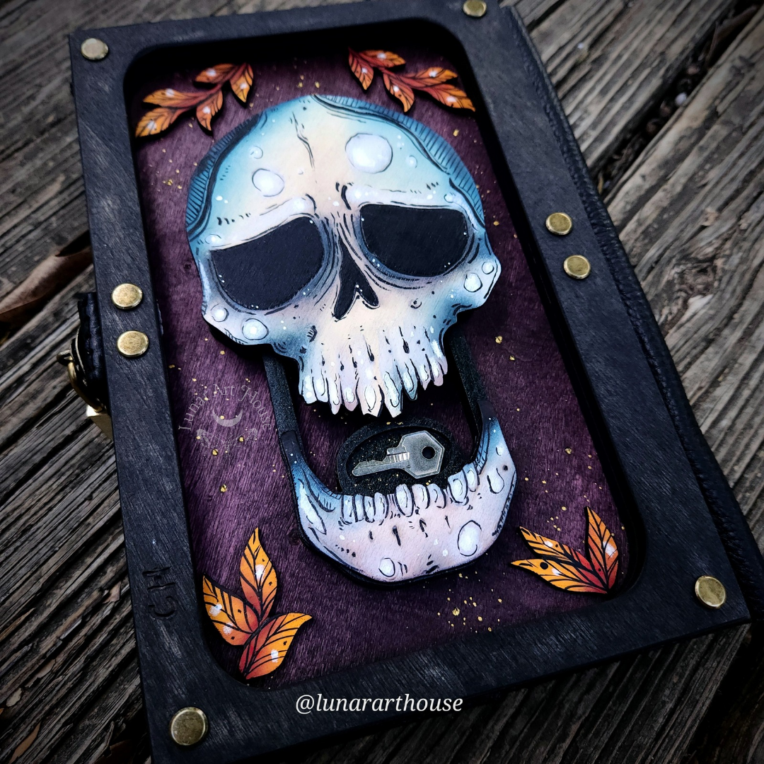 MADE TO ORDER Death Moth Rib Cage Hidden Key Journal