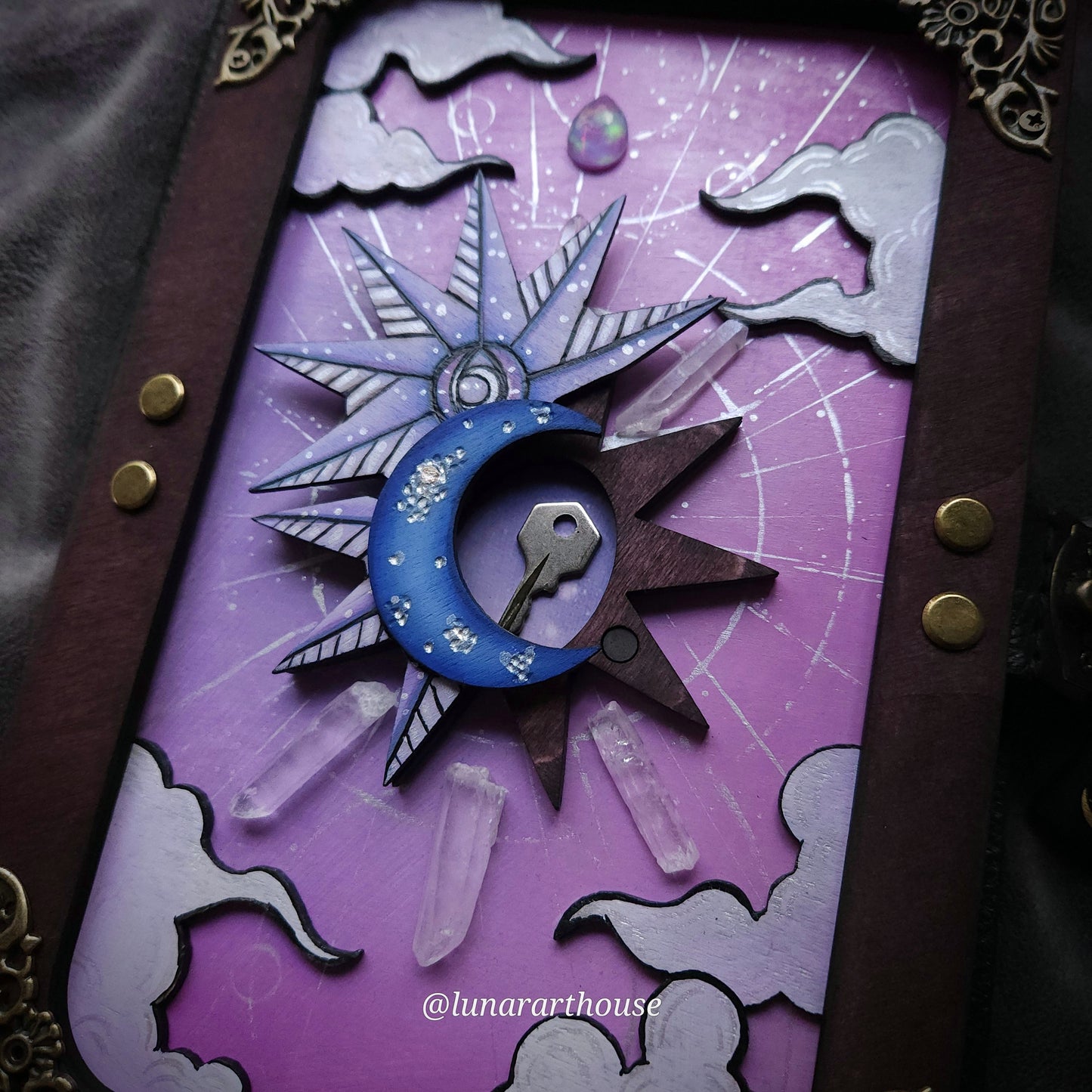 Pink Celestial Hidden Key Journal