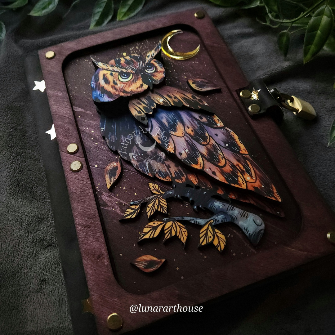 Autumn Owl Hidden Key Journal Printed Edition