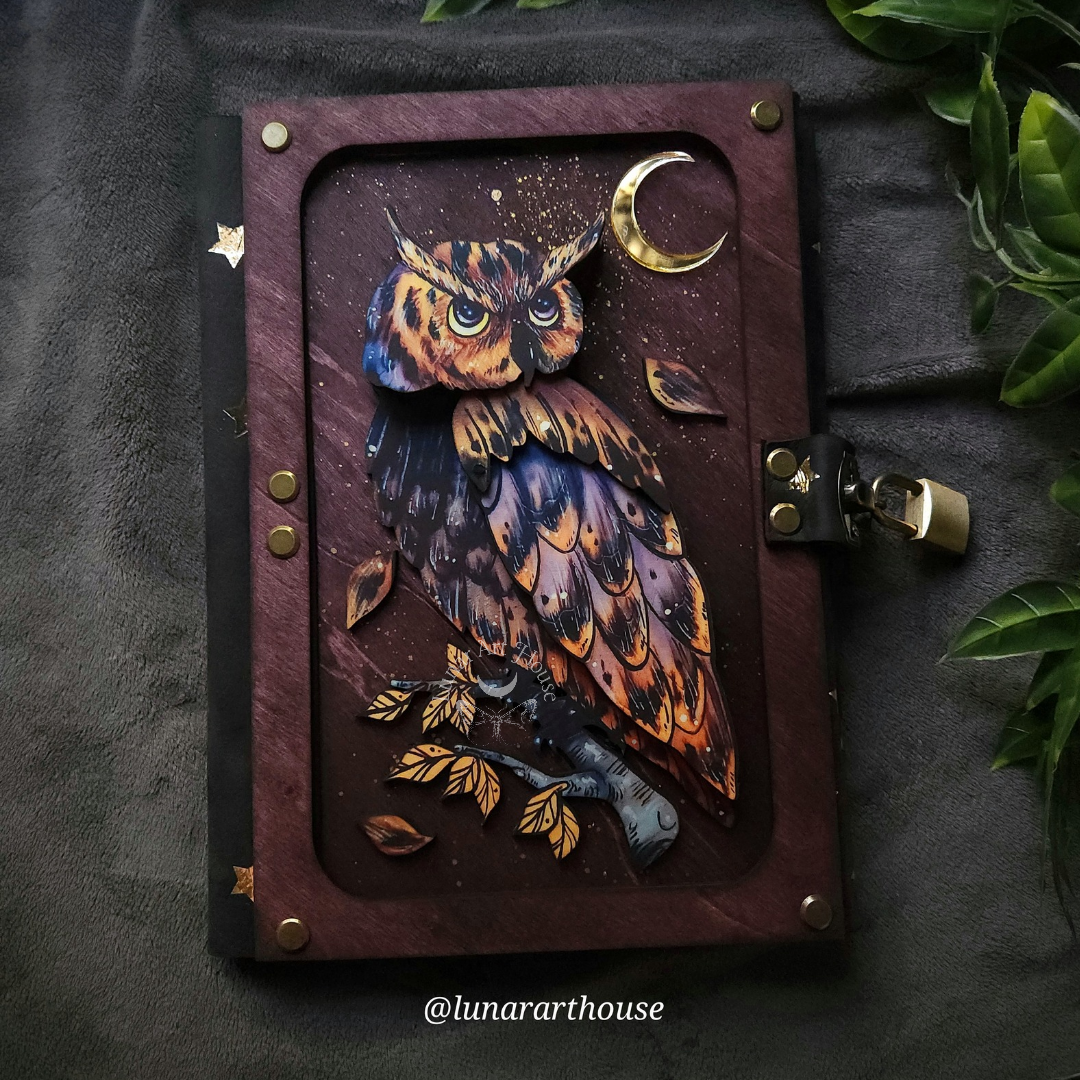 Autumn Owl Hidden Key Journal Printed Edition