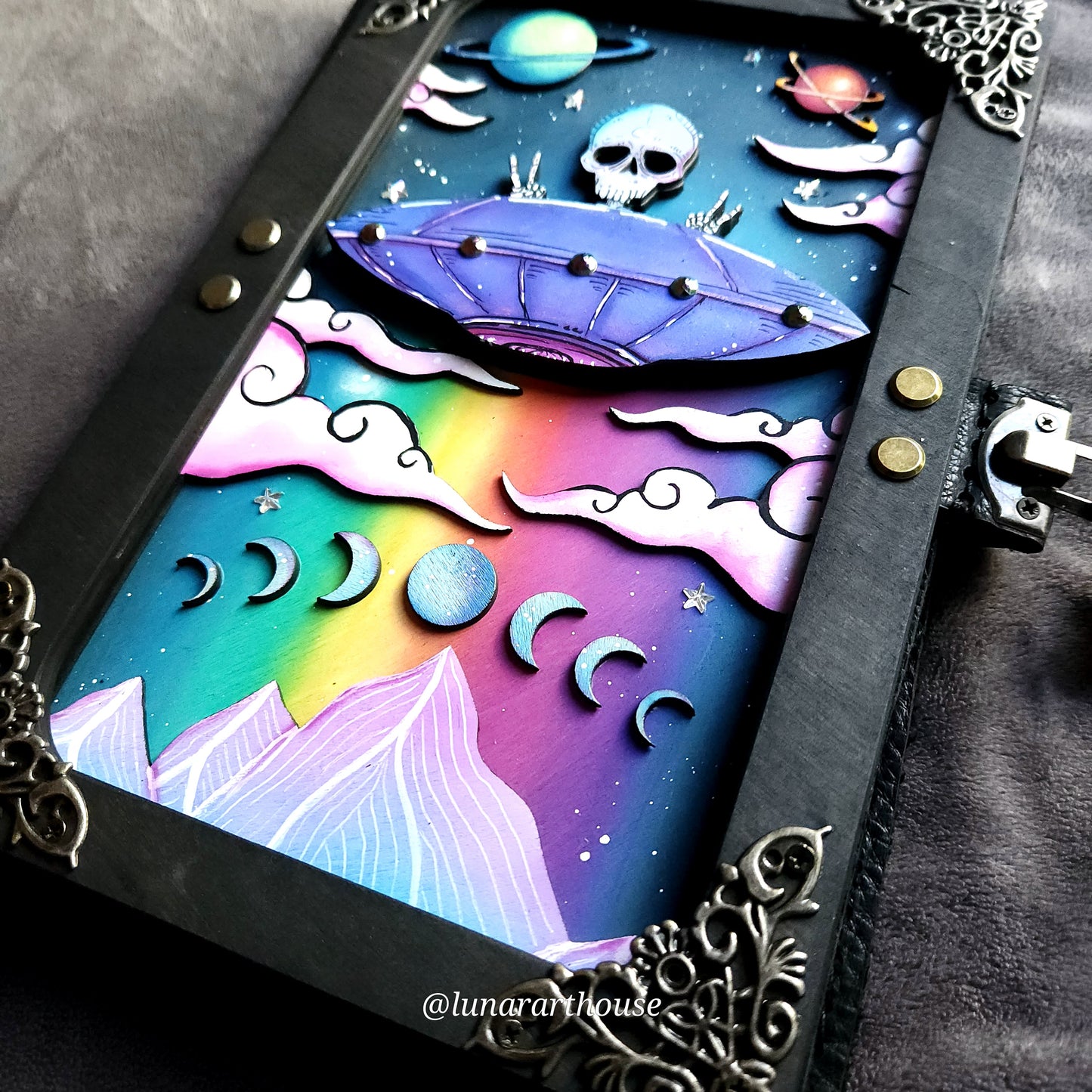 UFO Skull Hidden Key Journal MADE TO ORDER
