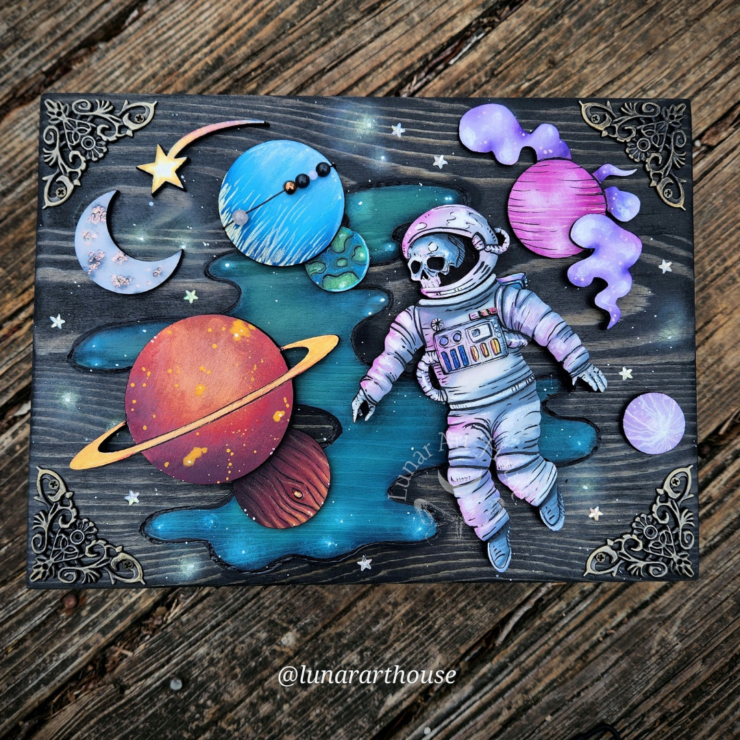 Astronaut Skull Guy Hidden Key Box Made to Order