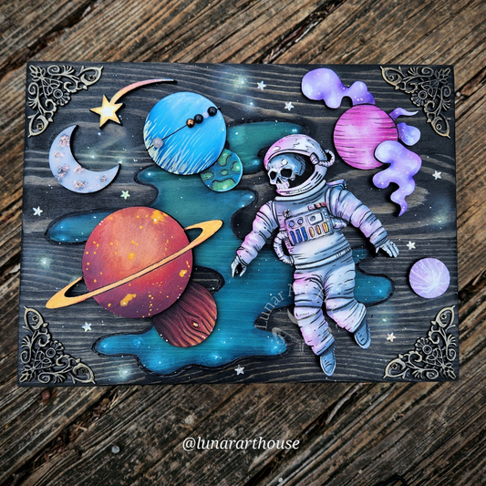 Astronaut Skull Guy Hidden Key Box Made to Order