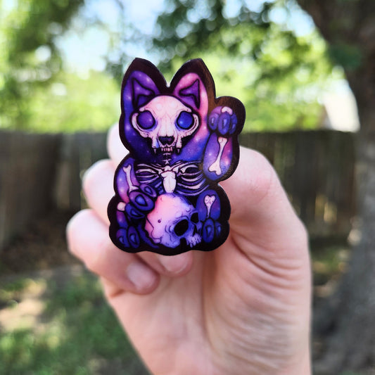 Skelly Cat Pin