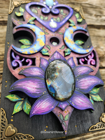 Lotus Labradorite Hidden Key Box