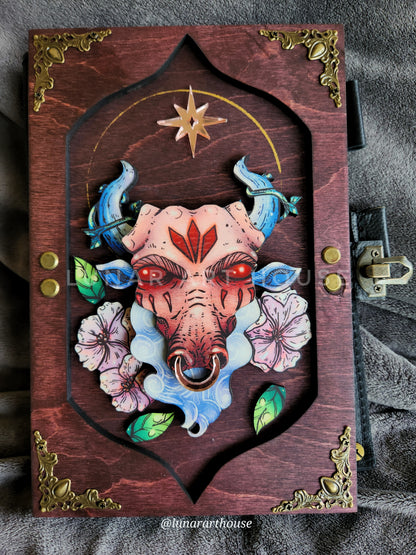Printed Taurus Hidden Key Journal