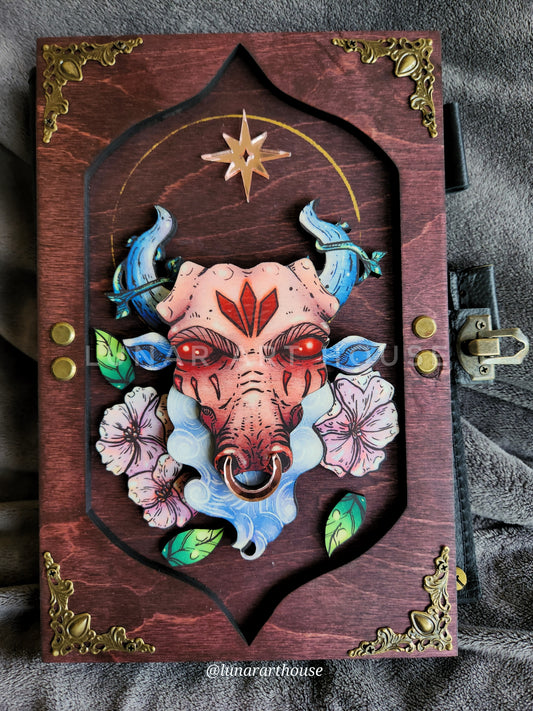 Printed Taurus Hidden Key Journal