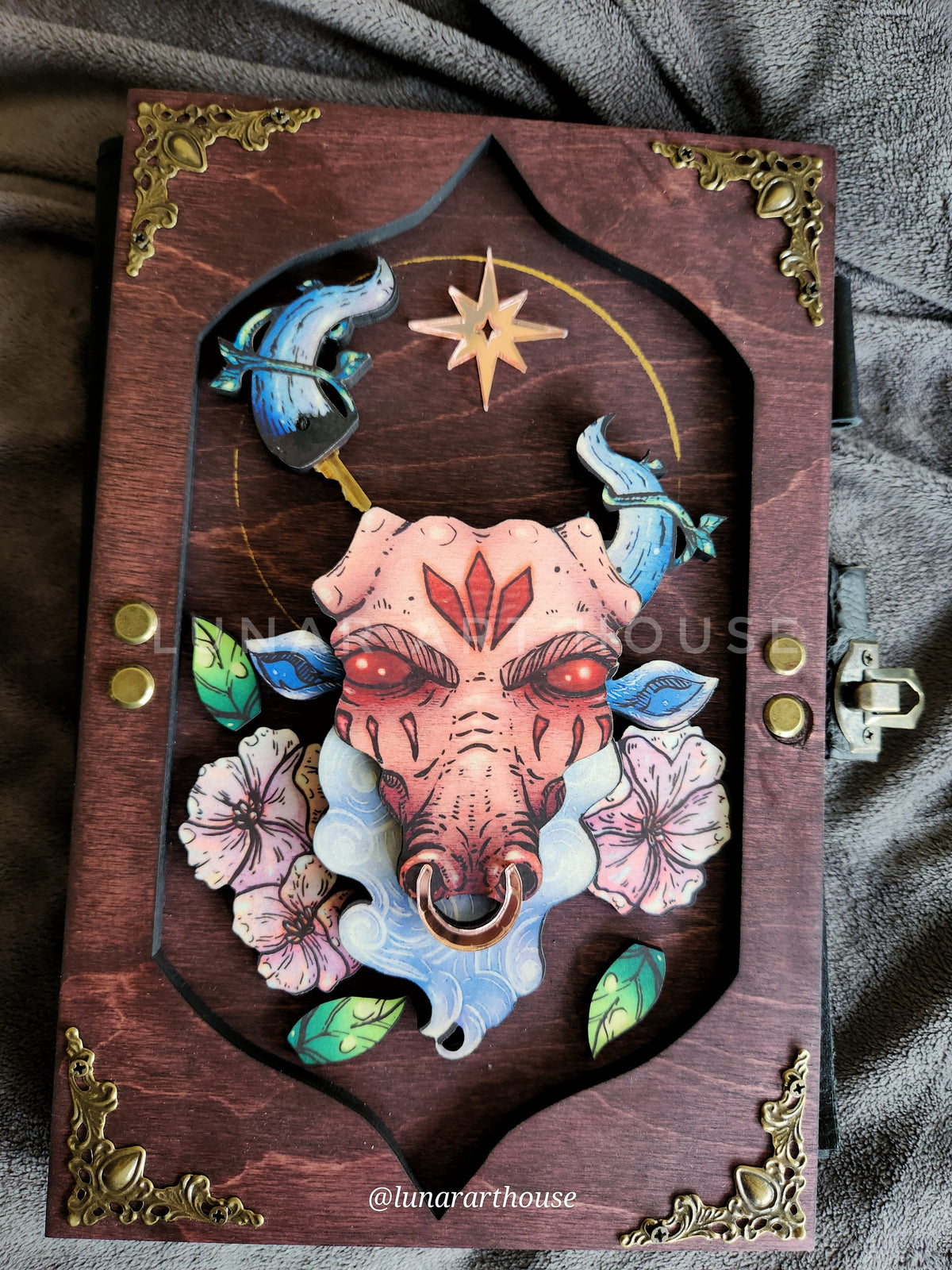 Printed Taurus Hidden Key Journal