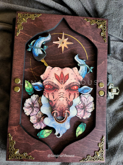 Printed Taurus Hidden Key Journal