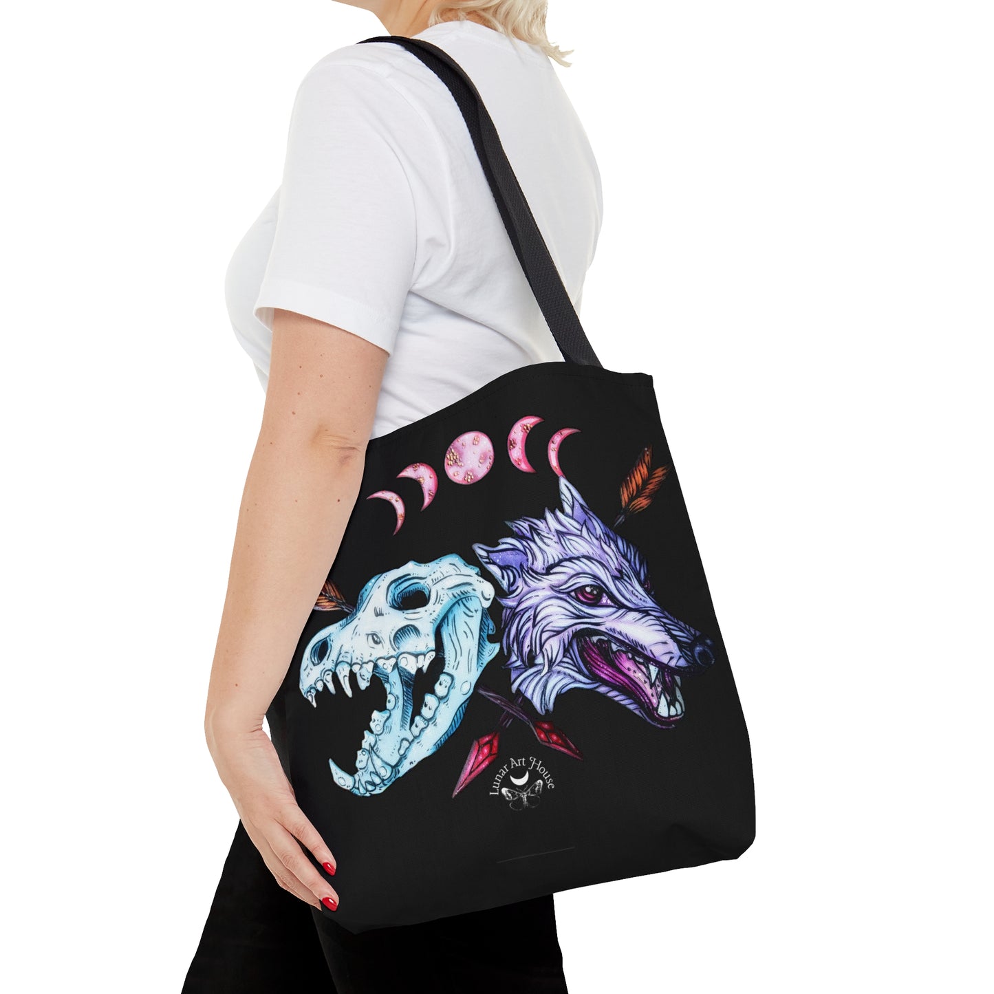 Blood Moon Wolf Tote Bag
