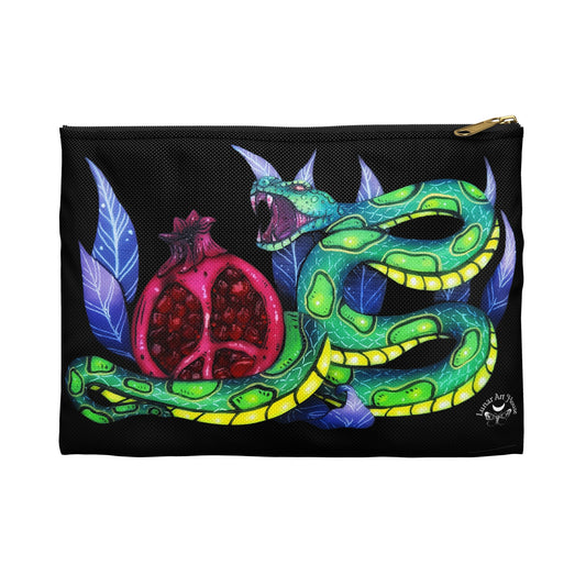 Green Pomegranate Snake Accessory Pouch