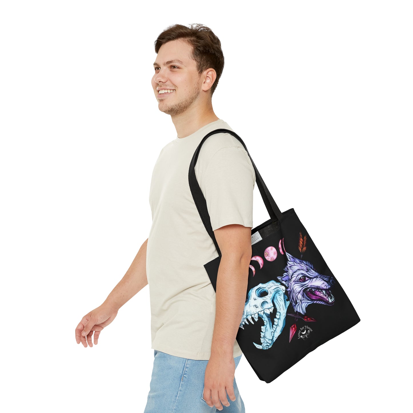 Blood Moon Wolf Tote Bag