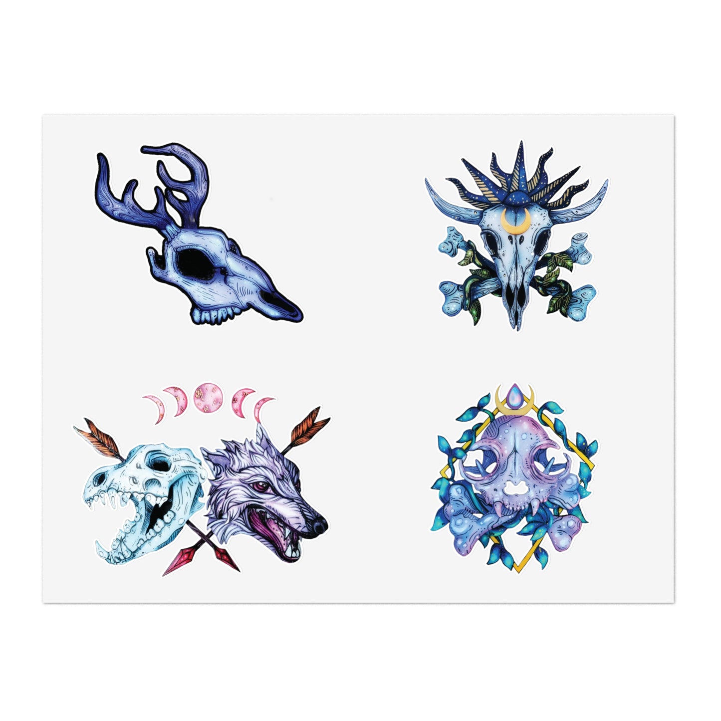 Animal Skulls Sticker Sheet
