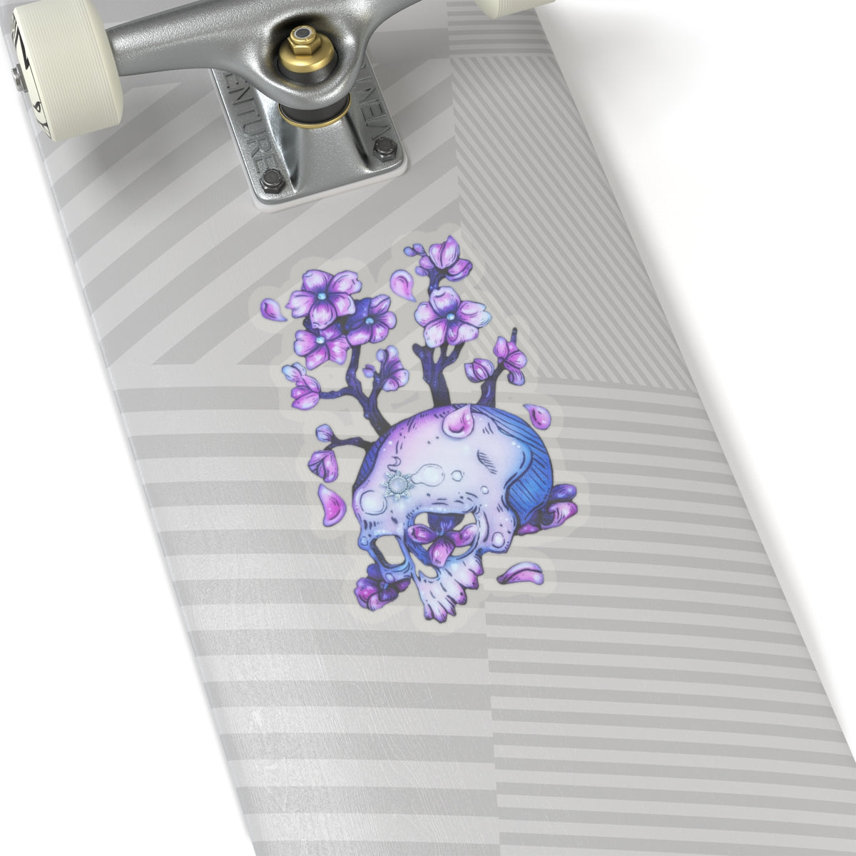 Cherry Blossom Skull Sticker