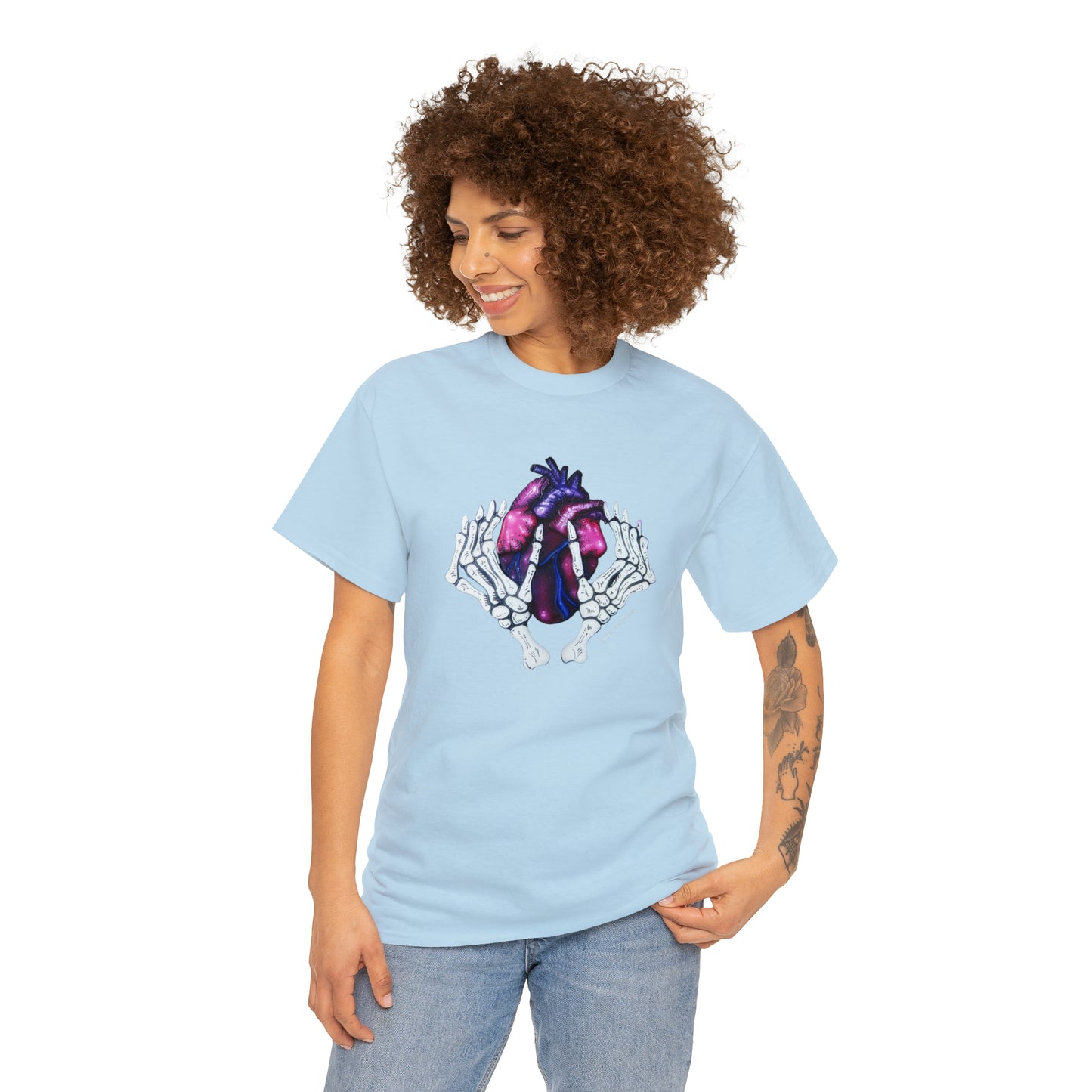 Skelly Hands Holding Heart Tee