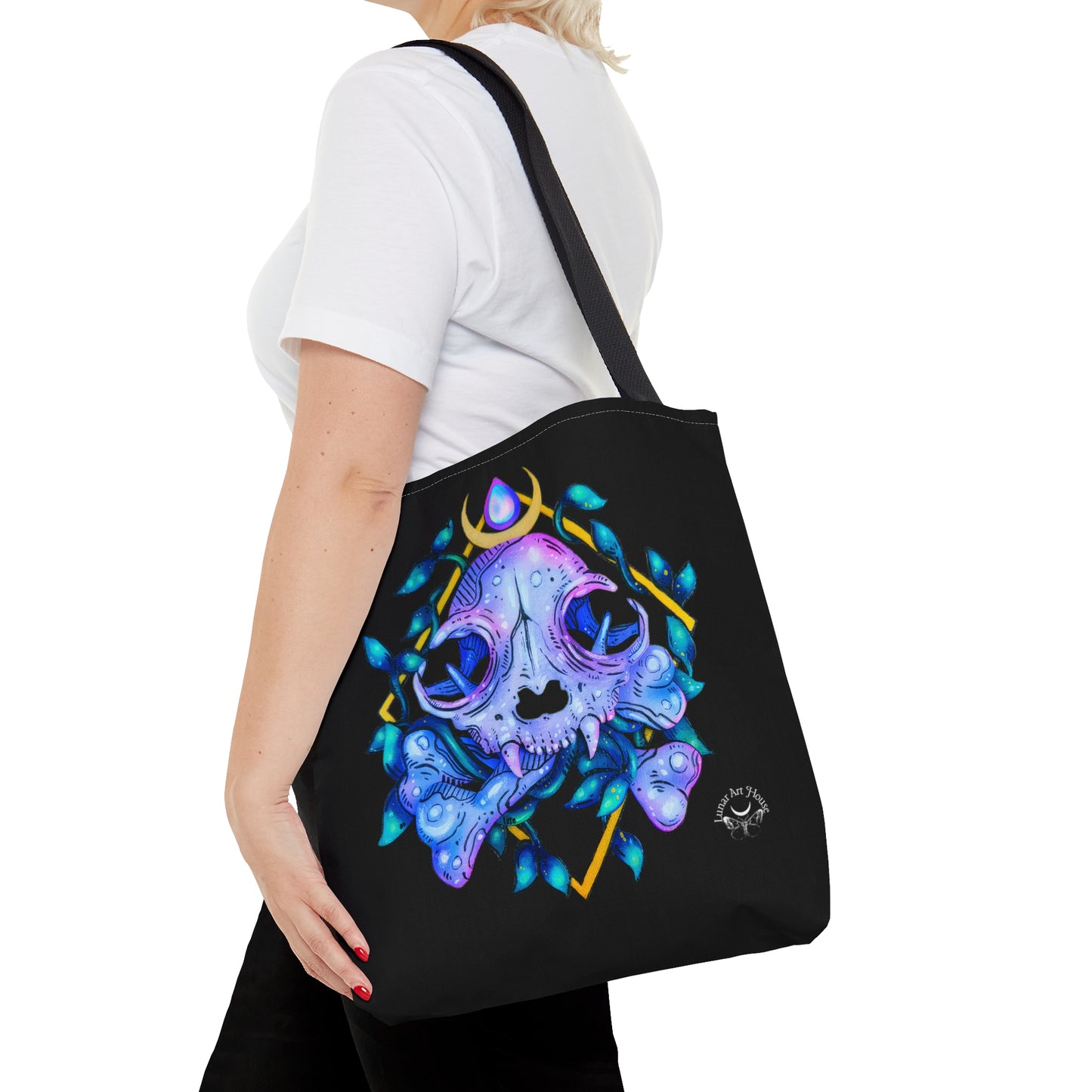 Cat Skull Tote Bag