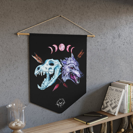 Blood Moon Wolf Pennant