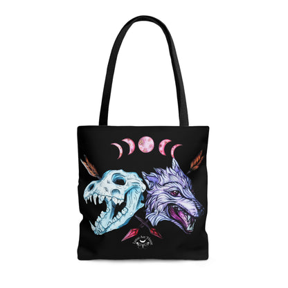 Blood Moon Wolf Tote Bag