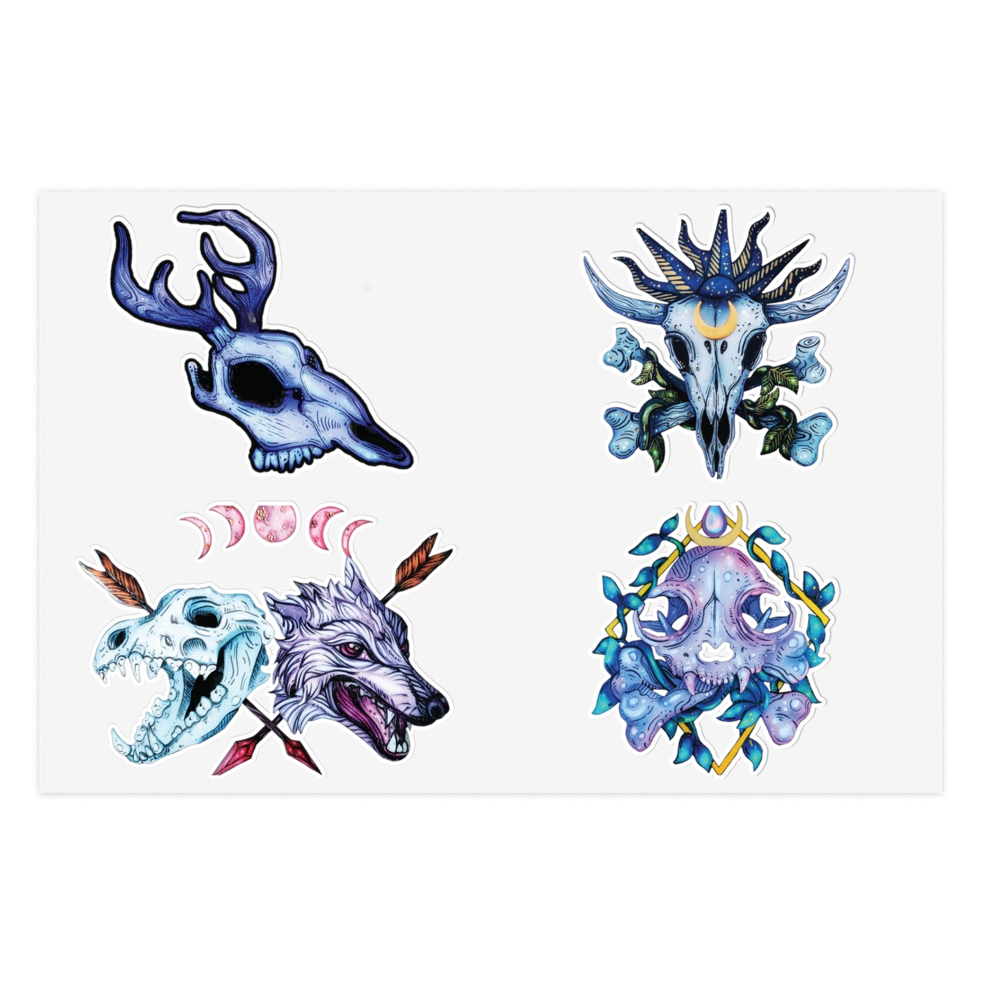 Animal Skulls Sticker Sheet