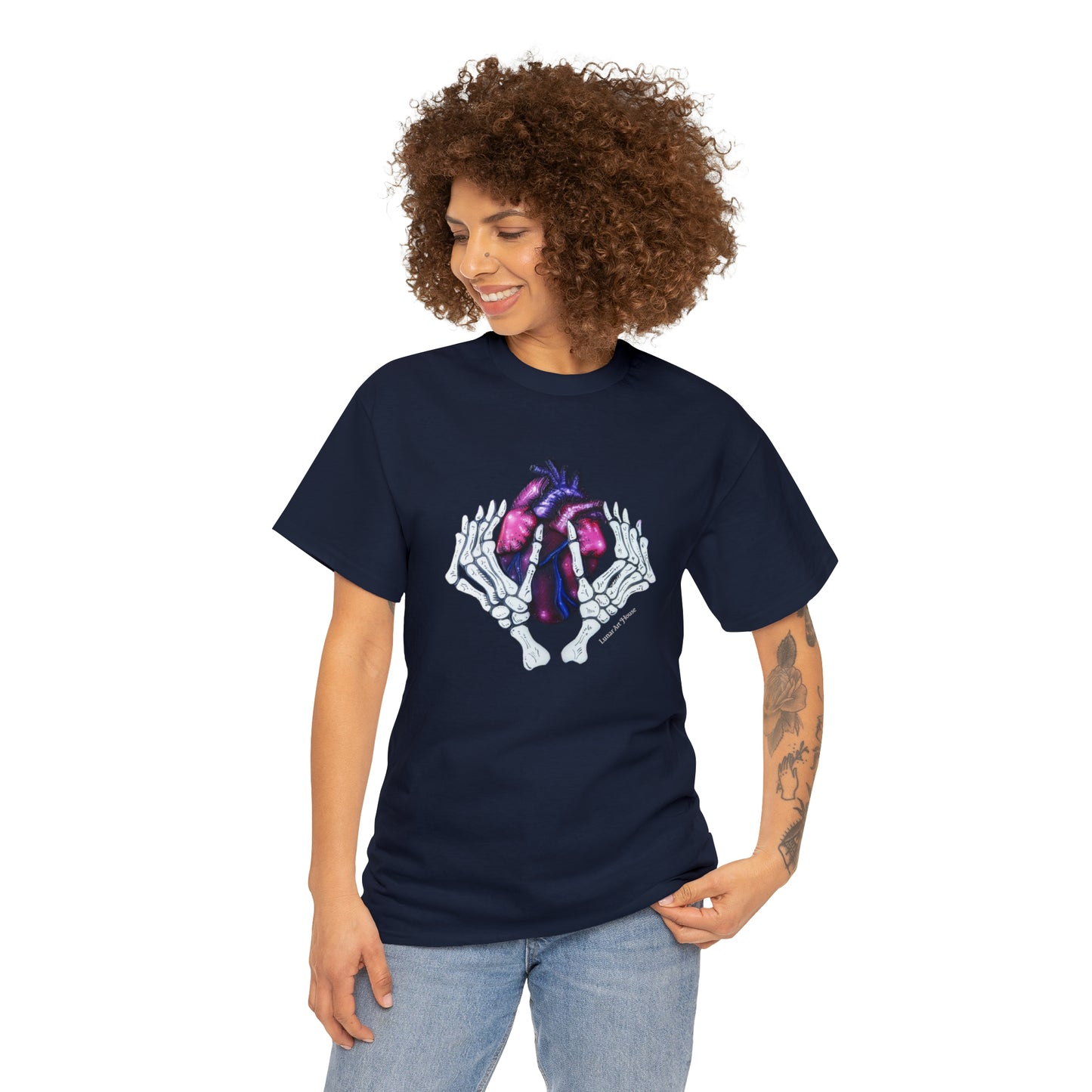 Skelly Hands Holding Heart Tee
