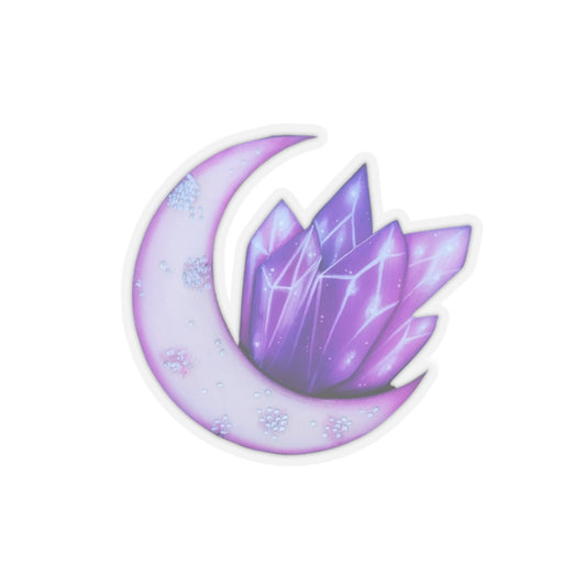 Pink Crystal Moon Sticker
