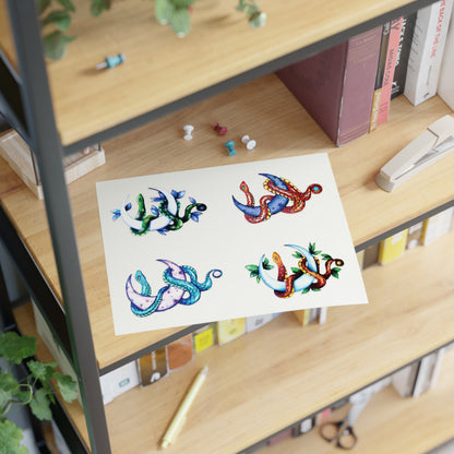 Snake and Moon Sticker Sheet