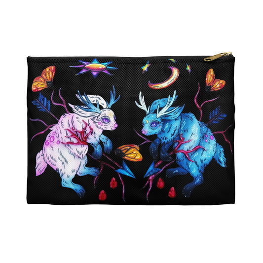 Twin Jackalope Accessory Pouch